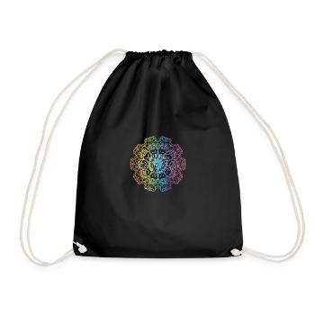 Live a life full of colors - Drawstring Bag - black - Front