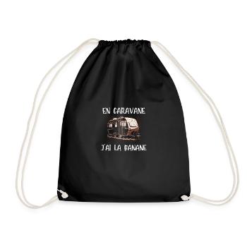 en caravane j'ai la banane - Sac de sport léger - noir - Devant