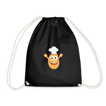 potatoes potato halloween vegetables vegetables31 - Drawstring Bag - black - Front
