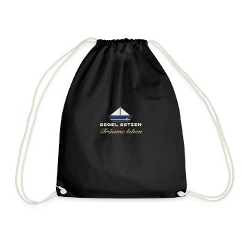 Mettez les voiles, vivez vos rêves - Dicton maritime - Sac de sport léger - noir - Devant