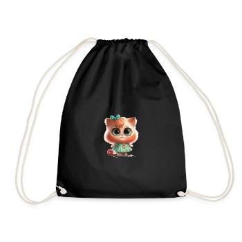Süße baby Katze im Kleid - Turnbeutel - Schwarz - Vorne