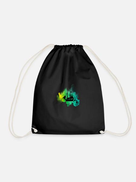 Magic ship - Drawstring Bag - black