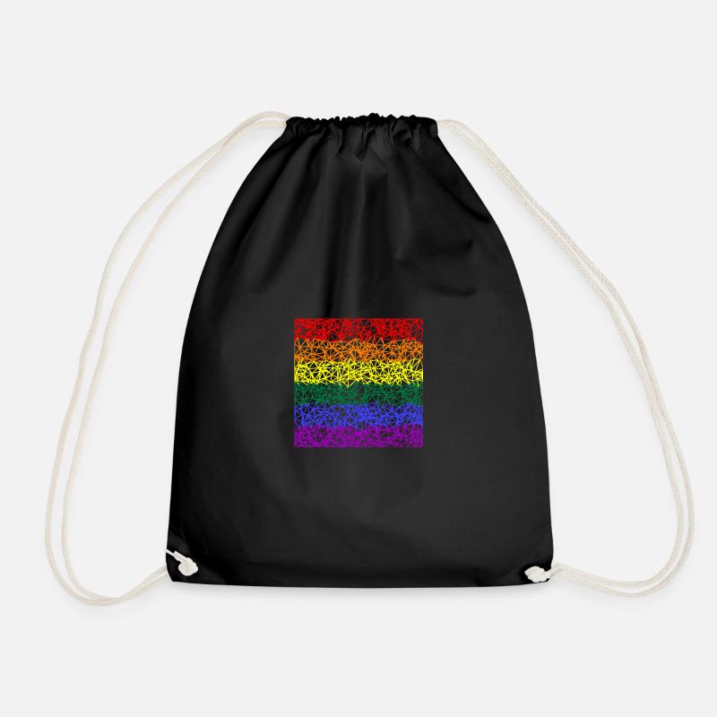 arc en ciel - Sac de sport léger - noir