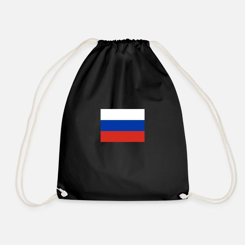 Russiche Flagge - Turnbeutel - Schwarz