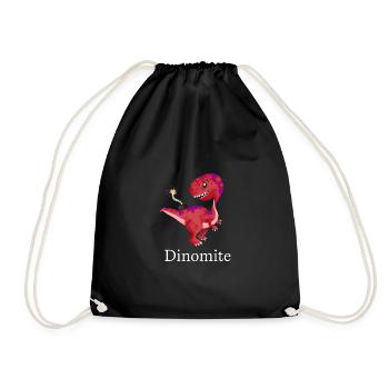 Dino mite - Turnbeutel - Schwarz - Vorne