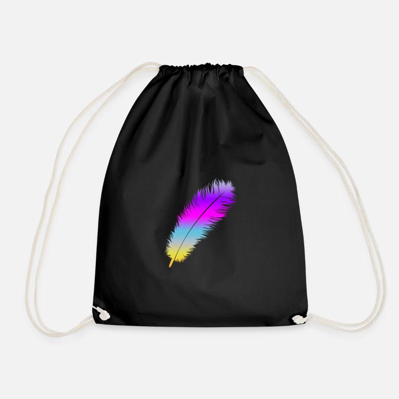 Feather Feeling #1 - Turnbeutel - Schwarz