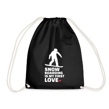 Ich Liebe Snowboarden Stilvolles - Turnbeutel - Schwarz - Vorne
