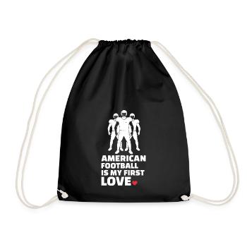J’adore le football américain élégant - Sac de sport léger - noir - Devant