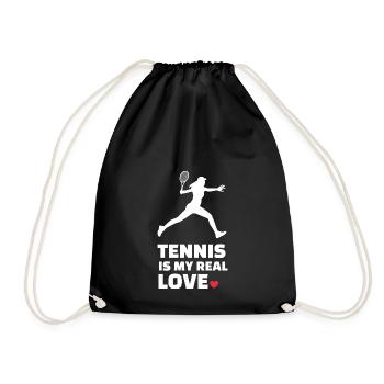 Ich Liebe Tennis - Turnbeutel - Schwarz - Vorne