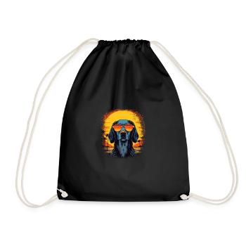 Owner Beagle Father Beagle Dog Dog Paw Dog Lover - Drawstring Bag - black - Front