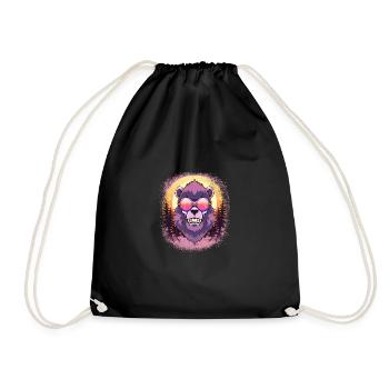 animal coati happy cadeau panda humour génial cool - Sac de sport léger - noir - Devant