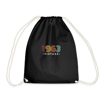 Né en 1963 - Sac de sport léger - noir - Devant