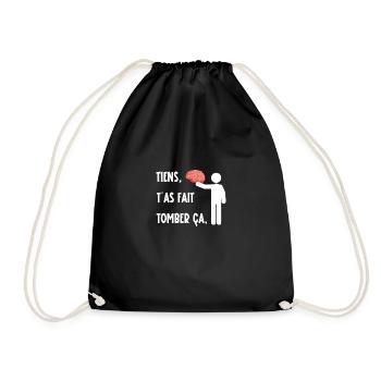 Tiens t'as fait tomber ça - Sac de sport léger - noir - Devant
