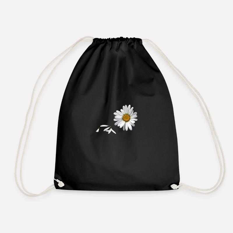 daisy - Drawstring Bag - black