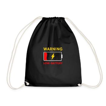 Avertissement batterie faible - Sac de sport léger - noir - Devant
