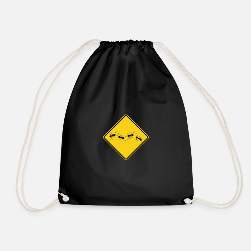 Fourmis Panneau d’avertissement - Sac de sport léger - noir