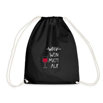 Weck Wein - Turnbeutel - Schwarz - Vorne
