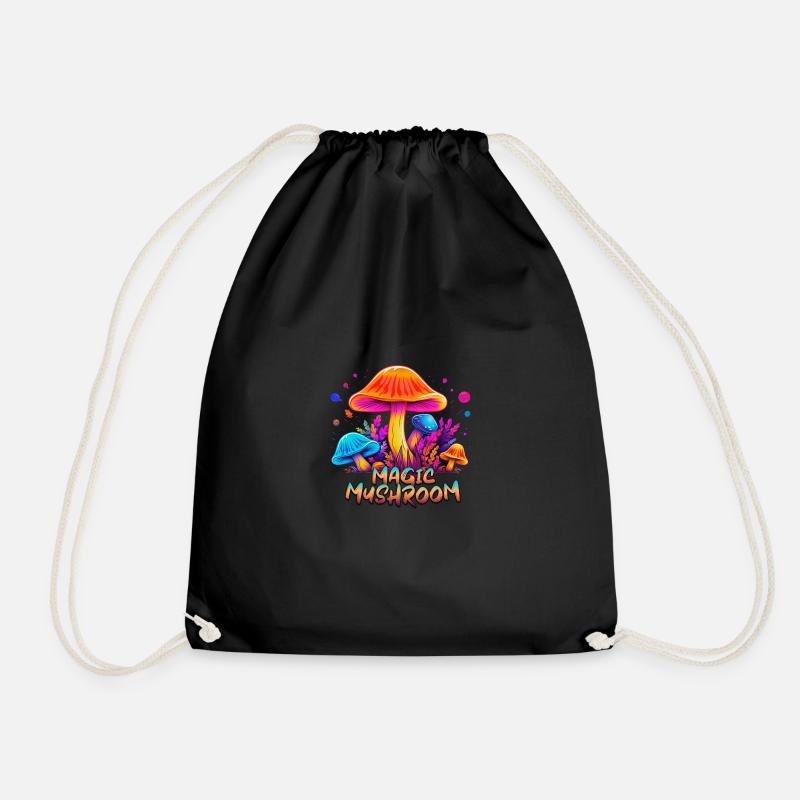 Magic Mushroom Bunt - Turnbeutel - Schwarz