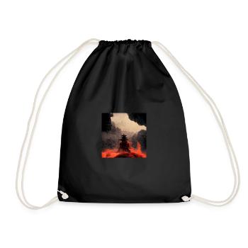 Japanese Samurai Fight - Drawstring Bag - black - Front