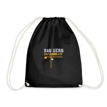 Bau Herr Junior - Turnbeutel - Schwarz - Vorne