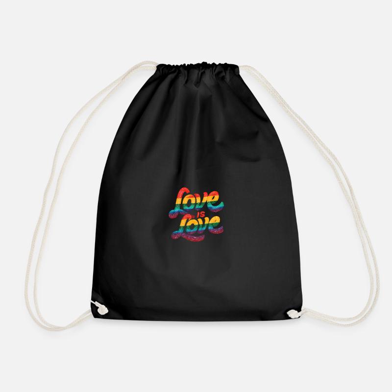 Love is Love - Turnbeutel - Schwarz