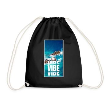 Ocean Vibe - Turnbeutel - Schwarz - Vorne