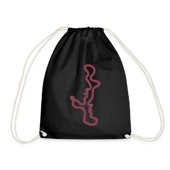 KISS ART LINEART - Sac de sport léger - noir - Devant