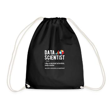 Data Scientist - Wissenschaften - Turnbeutel - Schwarz - Vorne