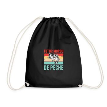 Mordu de Pêche pour bébé - Sac de sport léger - noir - Devant