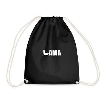 Lama - Turnbeutel - Schwarz - Vorne