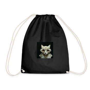 Katze - Engel - Transformation - Turnbeutel - Schwarz - Vorne