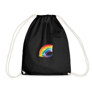 Rainbow semicircular - Drawstring Bag - black - Front