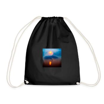 eclipse misty flow abstract - Turnbeutel - Schwarz - Vorne