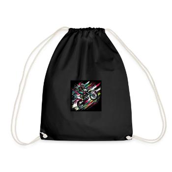 NeoStreak Motocross - Drawstring Bag - black - Front