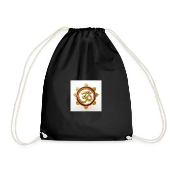 Aum-Symbol, Gold, Purpur und Silber - Turnbeutel - Schwarz - Vorne