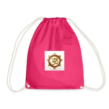 Aum-Symbol, Gold, Purpur und Silber - Turnbeutel - Fuchsia - Vorne