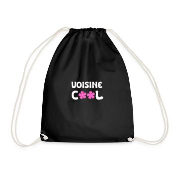 voisine cool - Sac de sport léger - noir - Devant