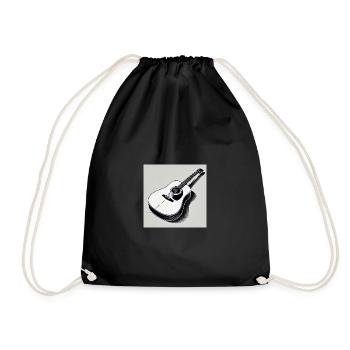 Guitare - Vintage - Country - Band - Liberté - Sac de sport léger - noir - Devant