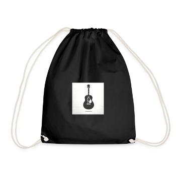 Die einfache Schönheit der Akustikgitarre - Turnbeutel - Schwarz - Vorne