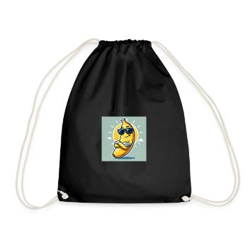 Banana Style: Sunny & Smooth - Drawstring Bag - black - Front