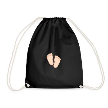 Sweet Baby Feet - Small Traces, Big Love - Drawstring Bag - black - Front