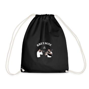bretagne bagad - Sac de sport léger - noir - Devant
