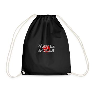 c'est la bataille - Sac de sport léger - noir - Devant