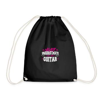 Ne sous-estimez jamais une fille avec une guitare - Guitare - Sac de sport léger - noir - Devant
