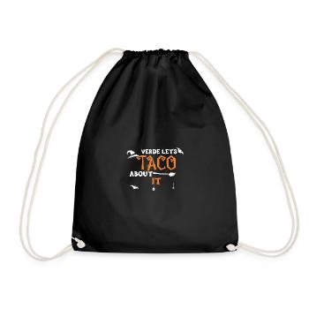 VERDE Let's taco About It - Drawstring Bag - black - Front