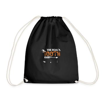 The Real Tooth Fairy - Halloween - Turnbeutel - Schwarz - Vorne
