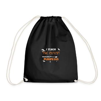 I Teach the Cutest Preschool Pum... - Drawstring Bag - black - Front
