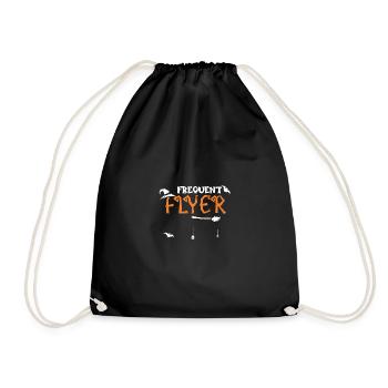 Frequent Flyer - Halloween - Drawstring Bag - black - Front
