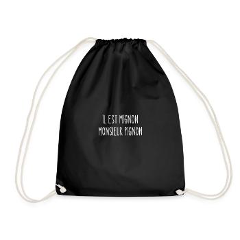 il est mignon monsieur pignon - Sac de sport léger - noir - Devant