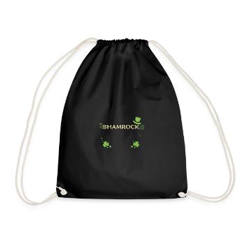 Shamrock - St. Patrick's Day - Turnbeutel - Schwarz - Vorne